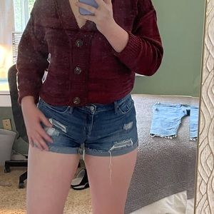 super stretchy jean shorts
